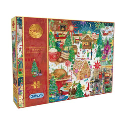 Christmas Around the World 500 Piece Jigsaw Puzzle Gibsons