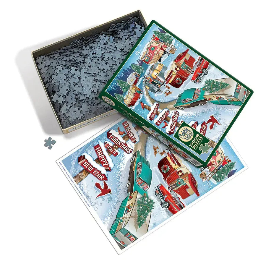 Christmas Campers 1000 Piece Jigsaw Puzzle Cobble Hill (ONLINE ORDER ONLY)