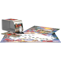 Christmas Camping Trailer 550 Piece Jigsaw Puzzle in Tin Eurographics