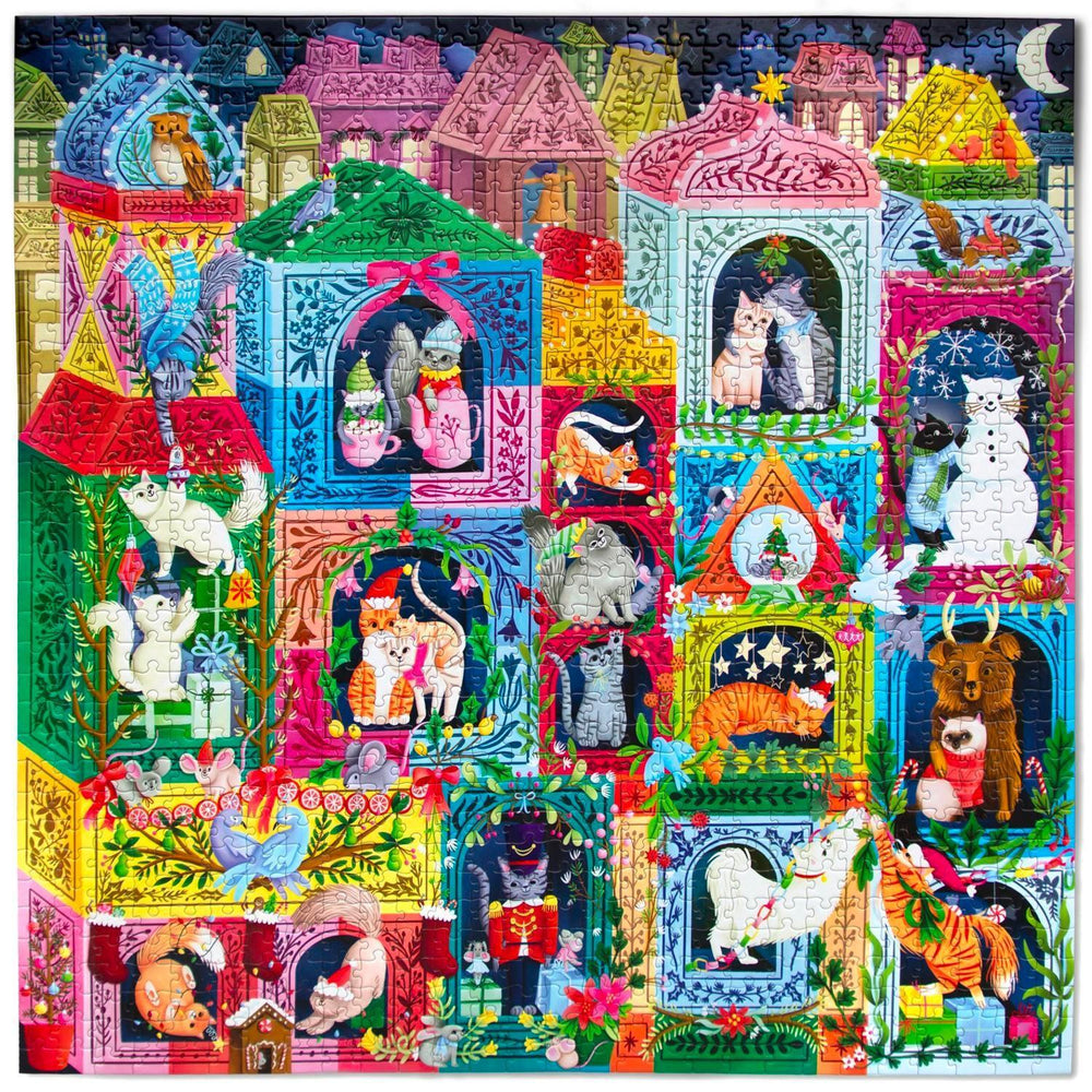 Christmas Cats 1000 Piece Jigsaw Puzzle eeBoo (ONLINE ORDER ONLY)