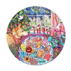 Christmas Cookies 500 Piece Round Jigsaw Puzzle eeBoo (ONLINE ORDER ONLY)