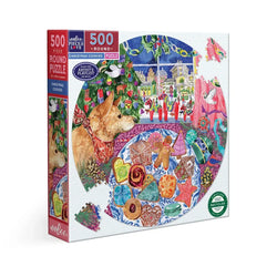 Christmas Cookies 500 Piece Round Jigsaw Puzzle eeBoo (ONLINE ORDER ONLY)