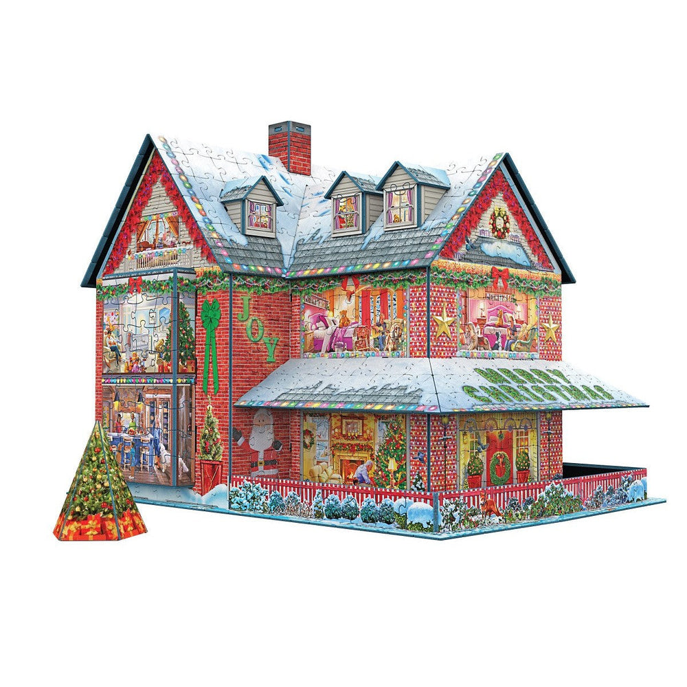 Christmas House 1100 Piece 3D Jigsaw Puzzle Eurographics (ONLINE ORDER ONLY)