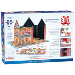 Christmas House 1100 Piece 3D Jigsaw Puzzle Eurographics (ONLINE ORDER ONLY)