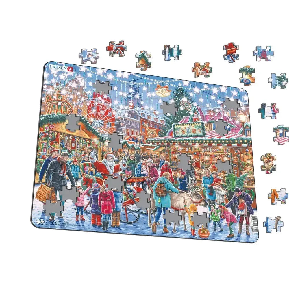 Christmas Market 140 Piece Tray Jigsaw Puzzle Larsen