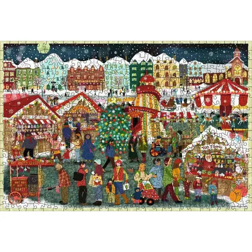Christmas Market 500 Piece Wooden Jigsaw Puzzle Ravensburger