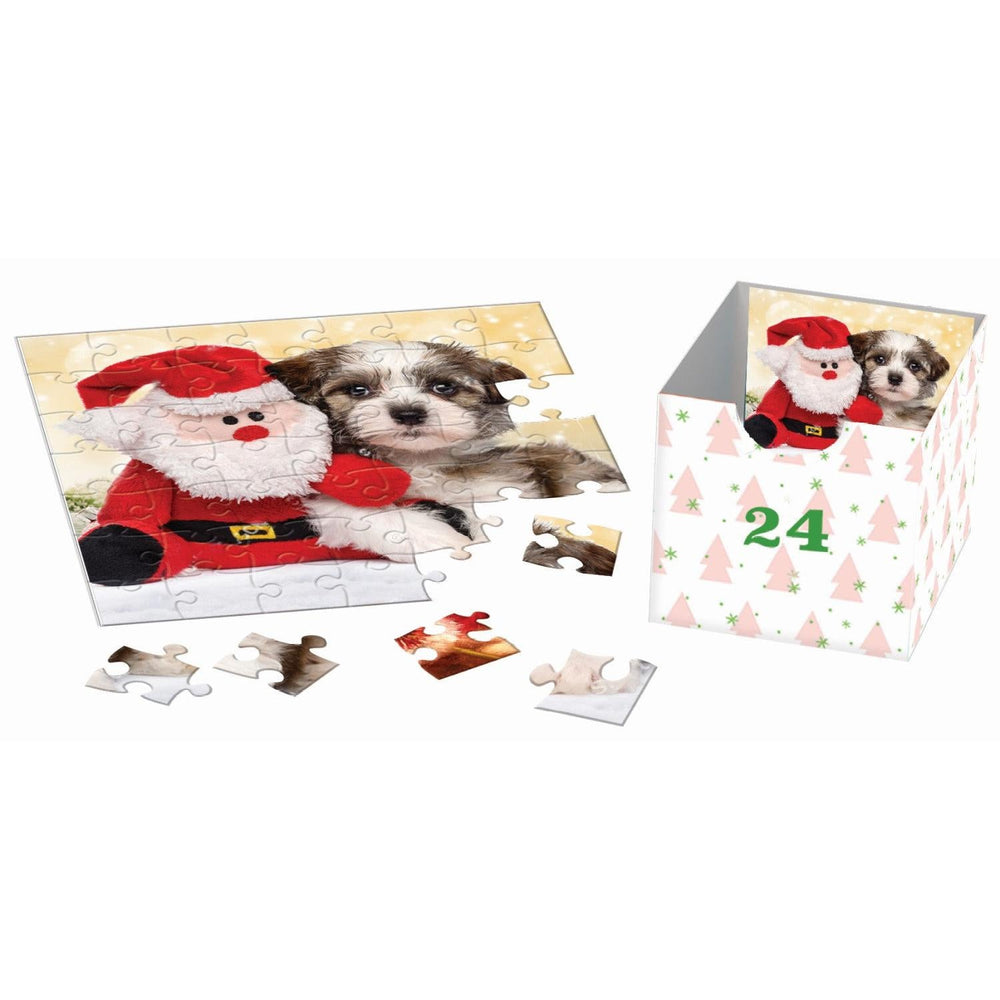 Christmas Paws Advent Calendar - 24 Set of 50 Piece Mini Jigsaw Puzzles Eurographics (ONLINE ORDER ONLY)