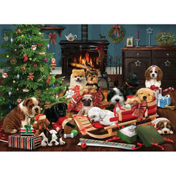 Christmas Puppies 1000 Piece Jigsaw Puzzle Cobble Hill (ONLINE ORDER ONLY)