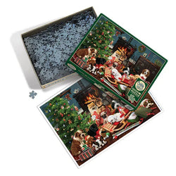 Christmas Puppies 1000 Piece Jigsaw Puzzle Cobble Hill (ONLINE ORDER ONLY)