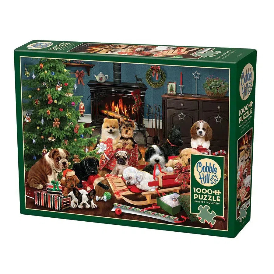 Christmas Puppies 1000 Piece Jigsaw Puzzle Cobble Hill (ONLINE ORDER ONLY)