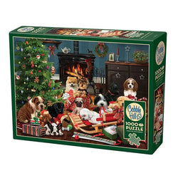 Christmas Puppies 1000 Piece Jigsaw Puzzle Cobble Hill (ONLINE ORDER ONLY)
