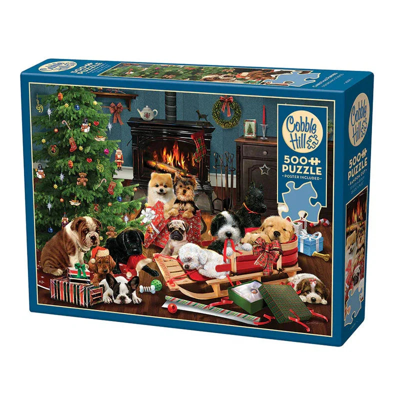 Christmas Puppies 500 Piece Jigsaw Puzzle Cobble Hill (ONLINE ORDER ONLY)