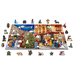 Christmas Street 505 Piece Wood Jigsaw Puzzle Wooden City (ONLINE ORDER ONLY)