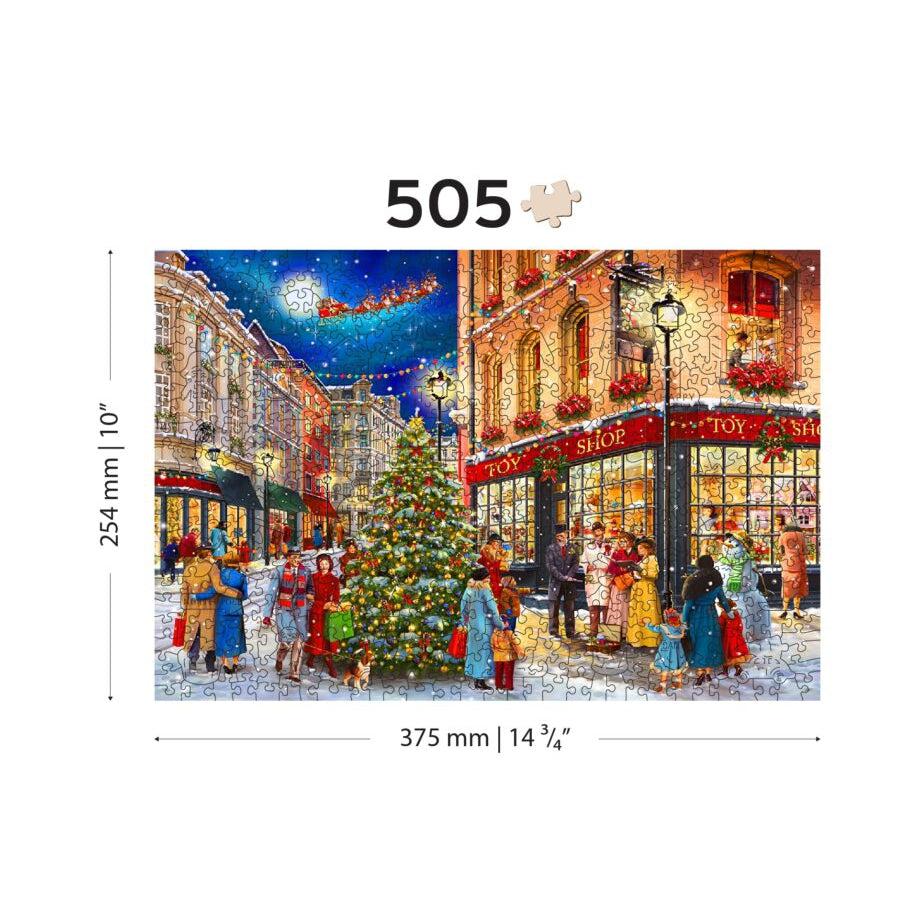 Christmas Street 505 Piece Wood Jigsaw Puzzle Wooden City (ONLINE ORDER ONLY)