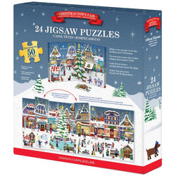 Christmas Town Fair Advent Calendar - 24 Set of 50 Piece Mini Jigsaw Puzzles Eurographics (ONLINE ORDER ONLY)