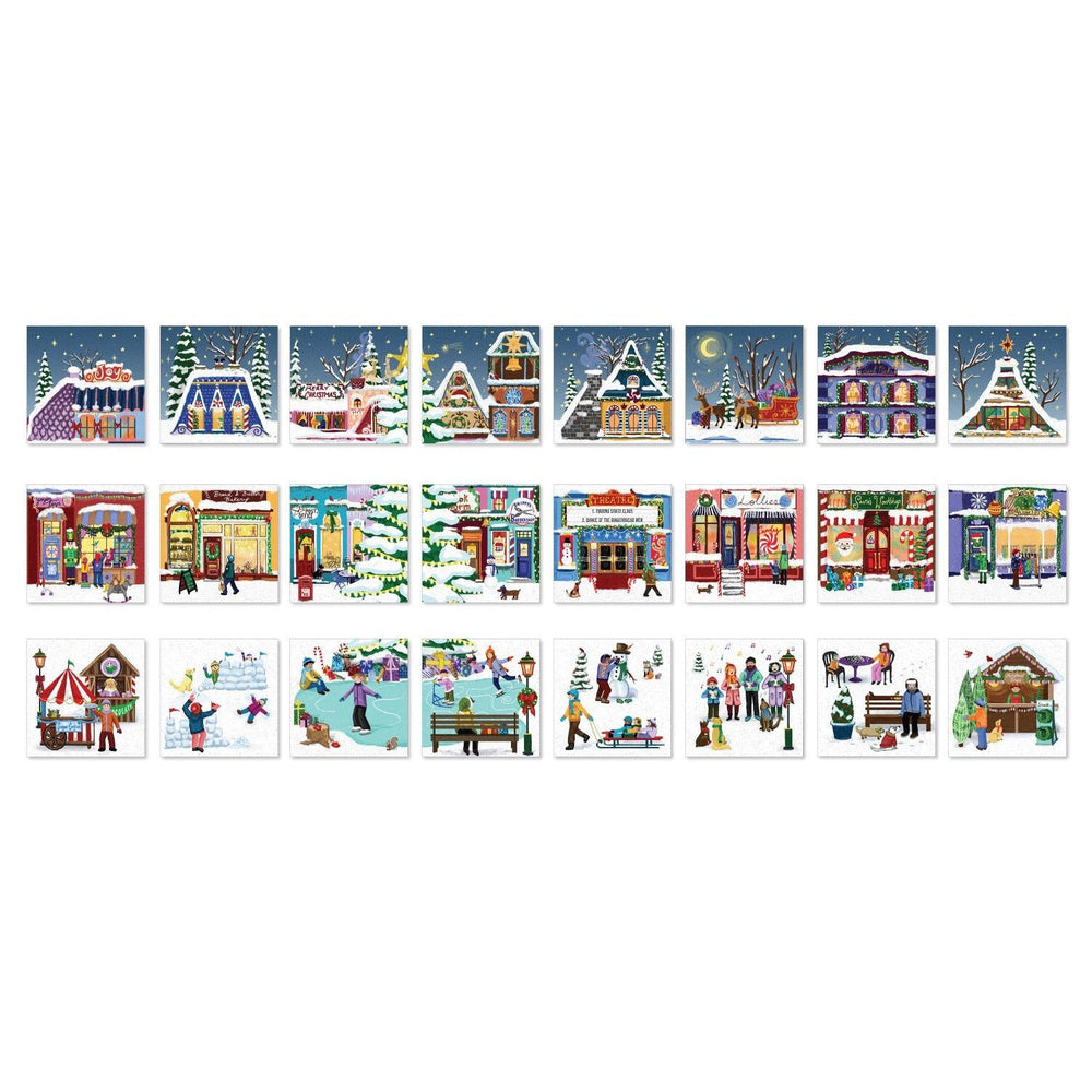 Christmas Town Fair Advent Calendar - 24 Set of 50 Piece Mini Jigsaw Puzzles Eurographics (ONLINE ORDER ONLY)