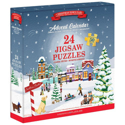 Christmas Town Fair Advent Calendar - 24 Set of 50 Piece Mini Jigsaw Puzzles Eurographics (ONLINE ORDER ONLY)