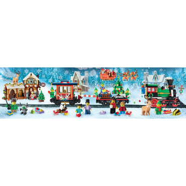 Christmas Train LEGO 4 Connecting 100 Piece Jigsaw Puzzles Chronicle (ONLINE ORDER ONLY)