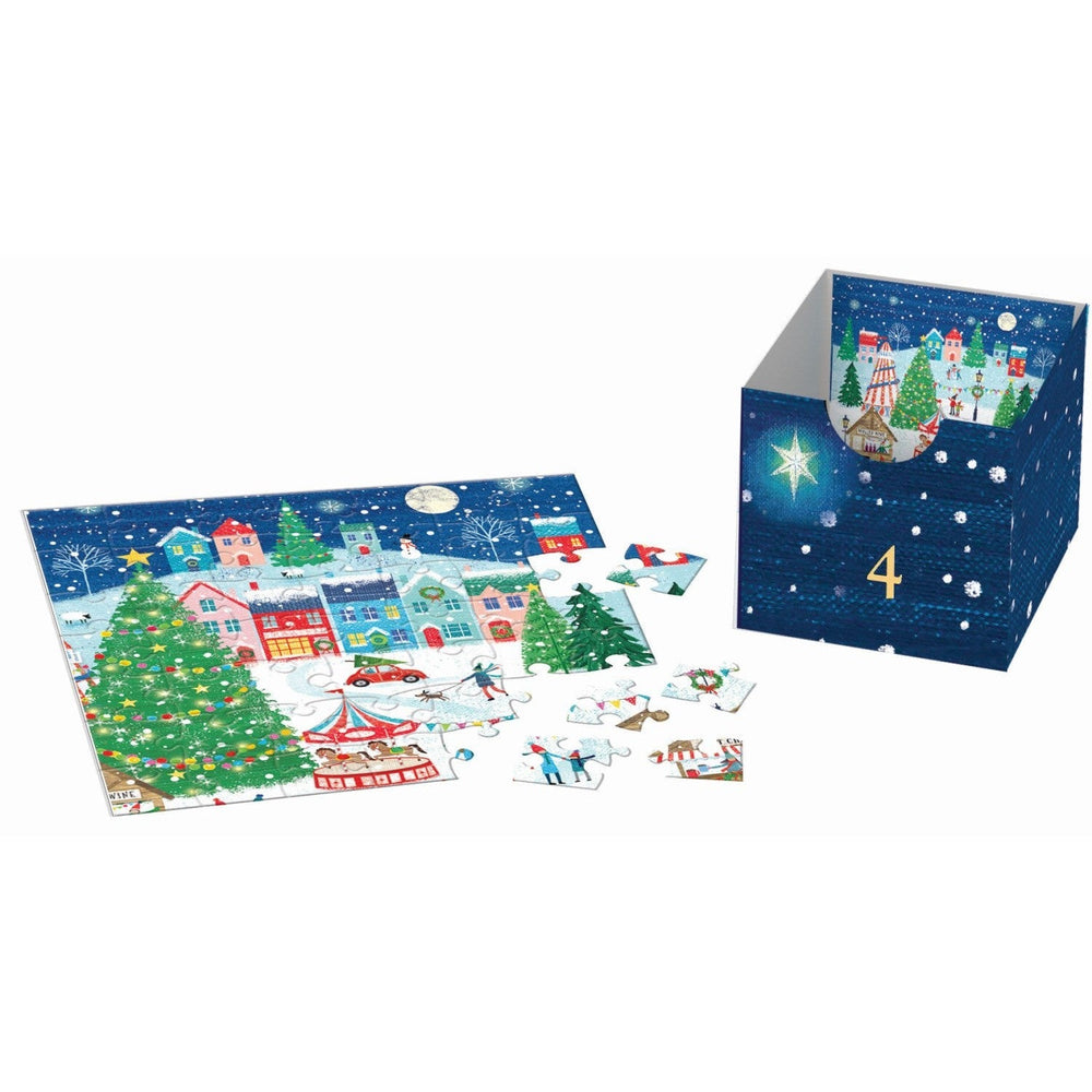 Christmas Village Advent Calendar - 24 Set of 50 Piece Mini Jigsaw Puzzles Eurographics (ONLINE ORDER ONLY)