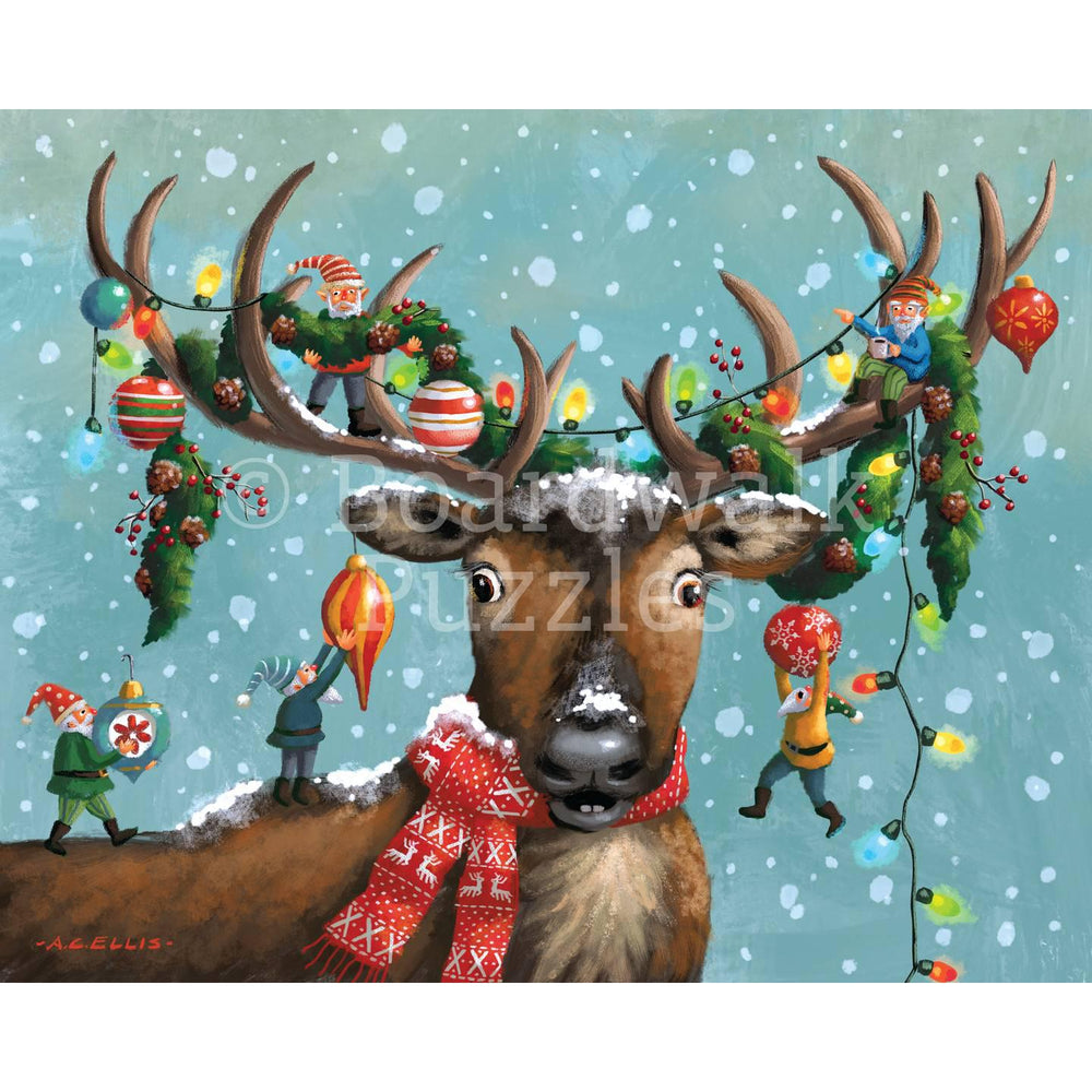 Christmas in the Antlers 210 Piece Jigsaw Puzzle Boardwalk (ONLINE ORDER ONLY)