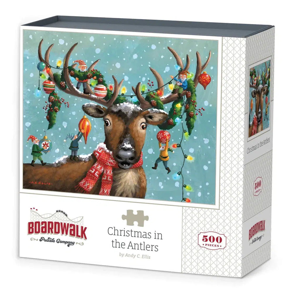 Christmas in the Antlers 500 Piece Jigsaw Puzzle Boardwalk (ONLINE ORDER ONLY)