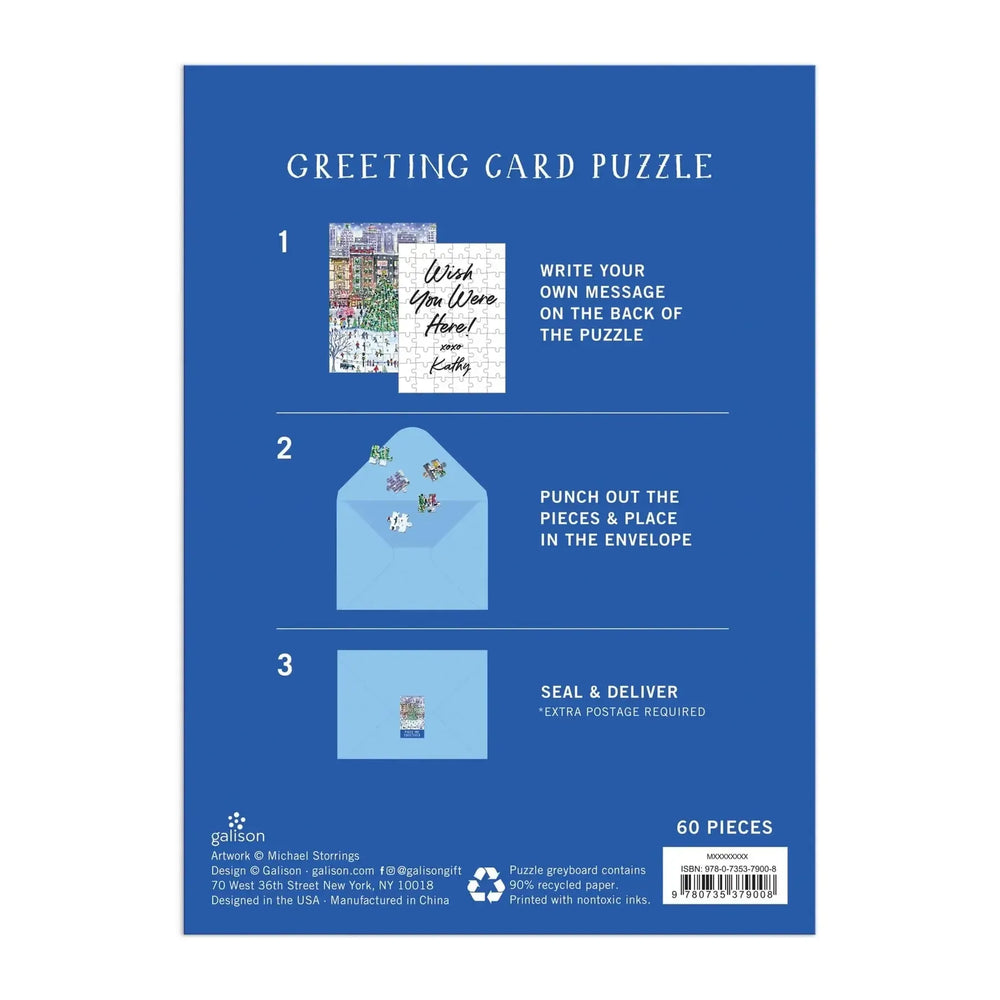 Christmas in the City Greeting Card 60 Piece Jigsaw Puzzle Galison (ONLINE ORDER ONLY)