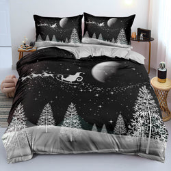 Christmas Bedding Set Duvet Cover Pillowcases Quilt Bed Linen Textiles (Online Order Only)