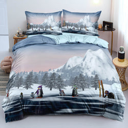 Christmas Bedding Set Duvet Cover Pillowcases Quilt Bed Linen Textiles (Online Order Only)