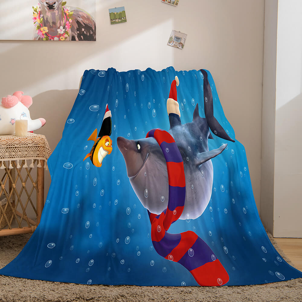 Christmas Decorations Flannel Fleece Throw Cosplay Blanket (Online Order Only)