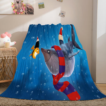 Christmas Decorations Flannel Fleece Throw Cosplay Blanket (Online Order Only)