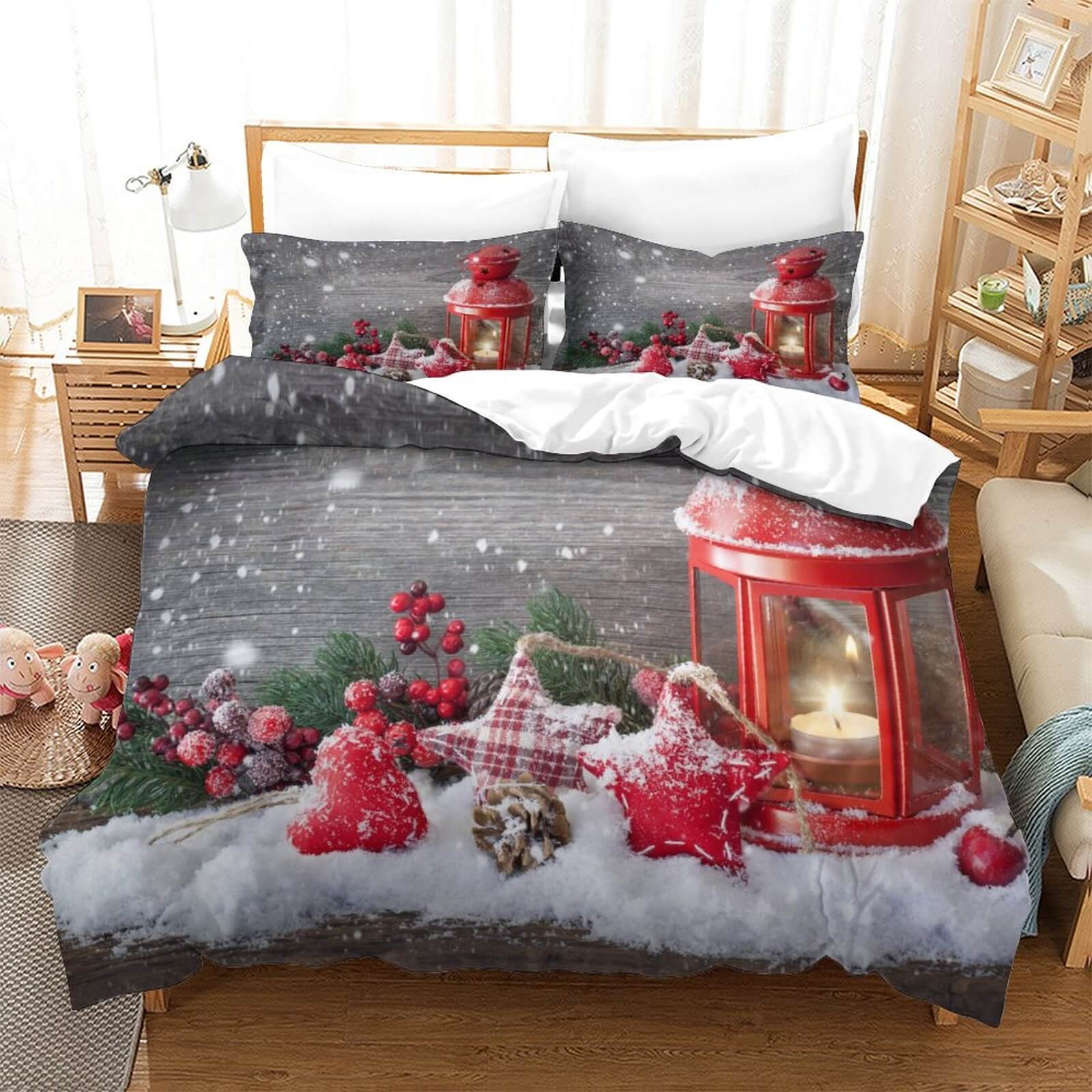 Christmas Pattern Bedding Set Quilt Cover Without Filler (Online Order Only)
