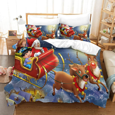 Christmas Pattern Bedding Set Quilt Cover Without Filler (Online Order Only)