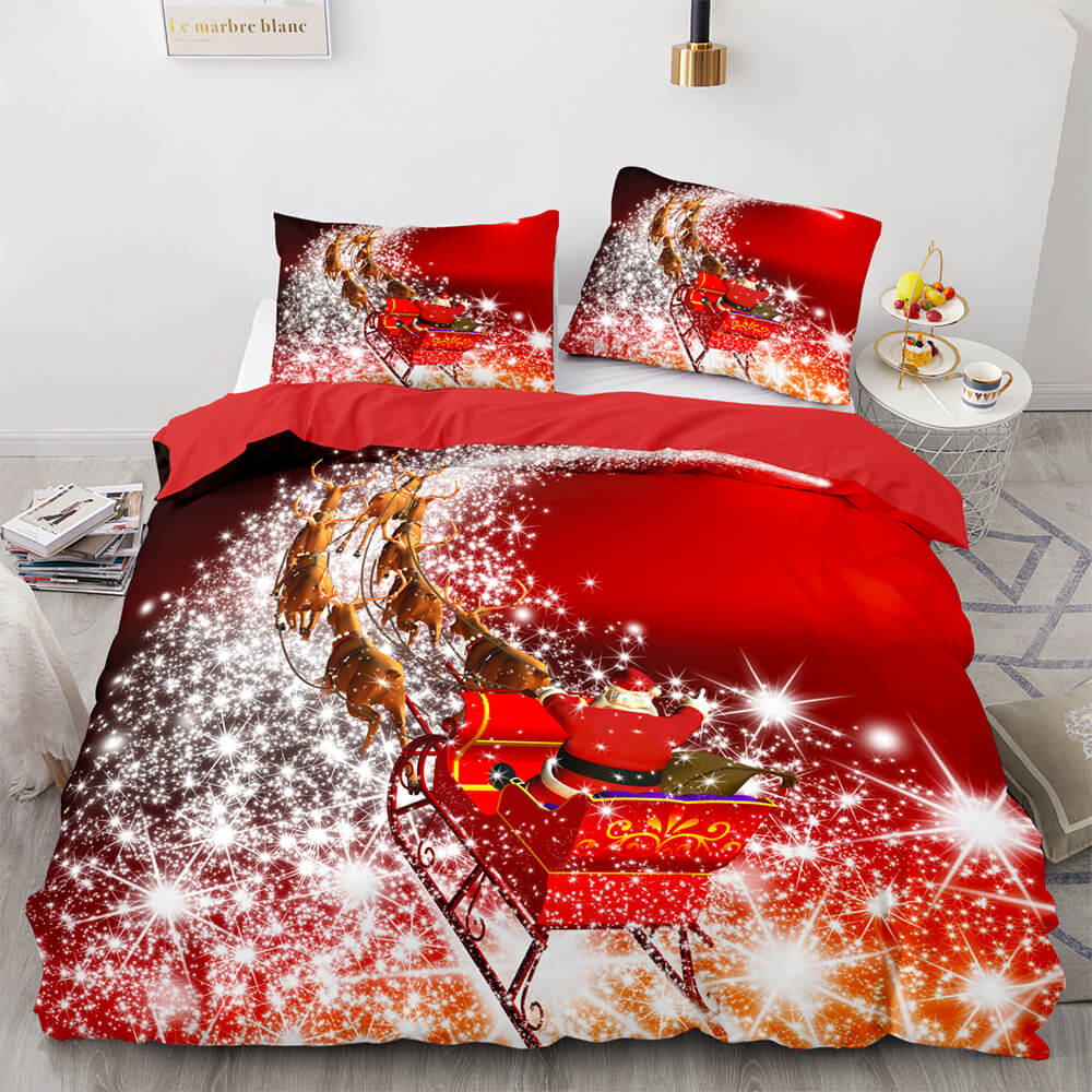 Christmas Santa Claus Bedding Sets Quilt Covers Without Filler (Online Order Only)