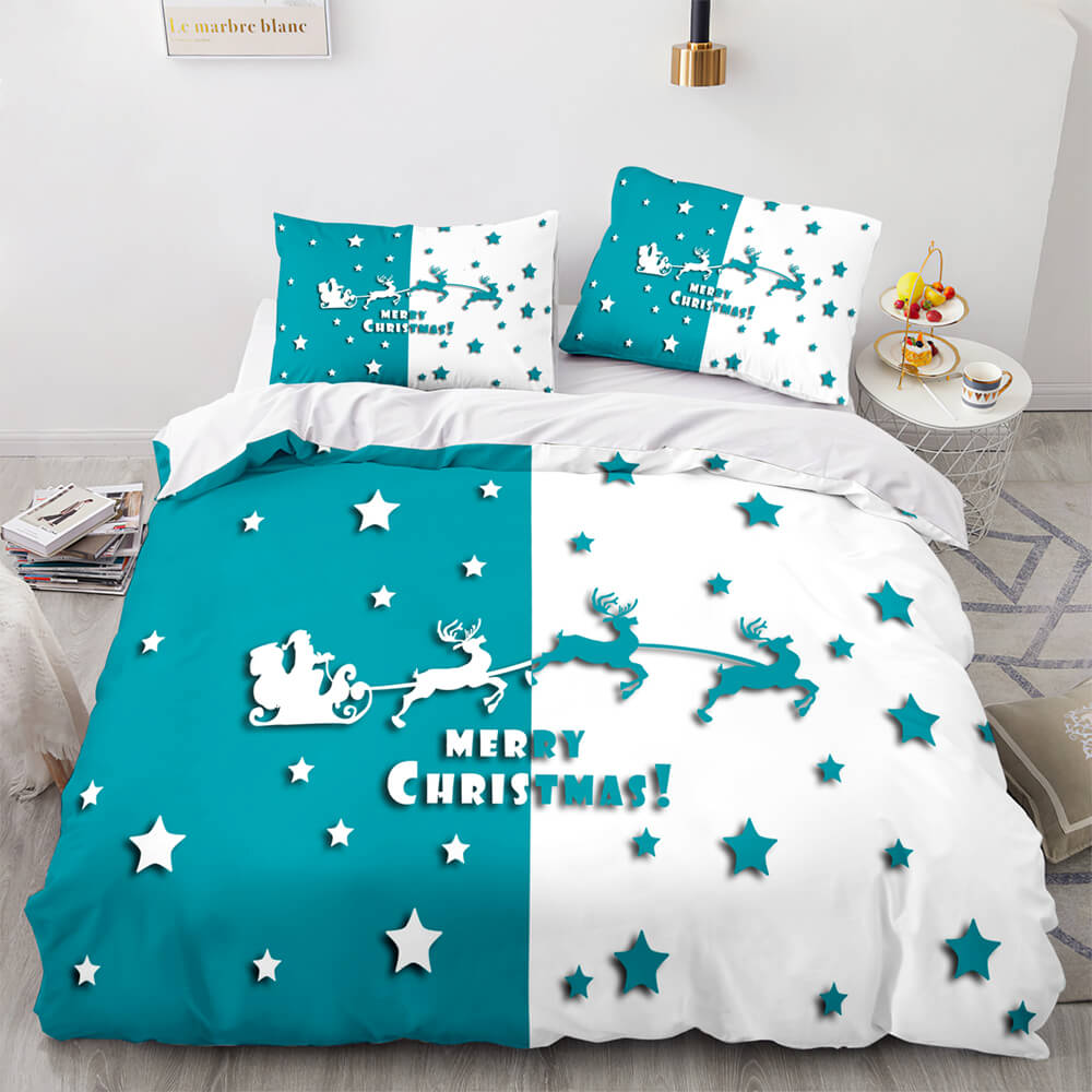 Christmas Santa Claus Bedding Sets Quilt Covers Without Filler (Online Order Only)