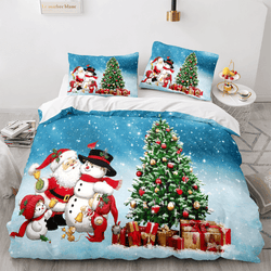 Christmas Santa Claus Bedding Sets Quilt Covers Without Filler (Online Order Only)