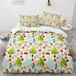 Merry Christmas Pattern Bedding Set Quilt Cover Without Filler (Online Order Only)