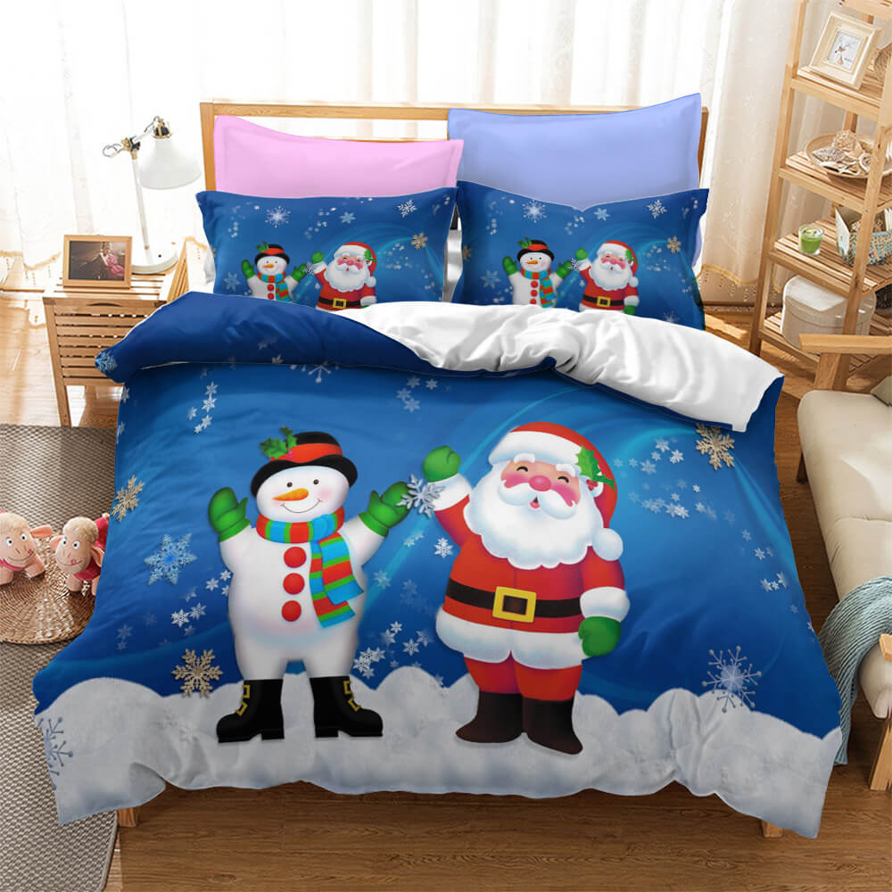 Christmas Santa Claus Pattern Bedding Sets Quilt Cover Without Filler (Online Order Only)