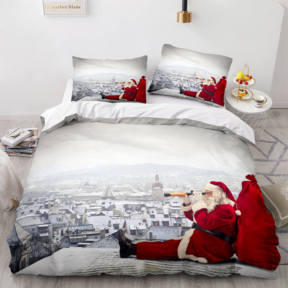 Christmas Script Bedding Sets Full Quilt Covers Without Filler (Online Order Only)