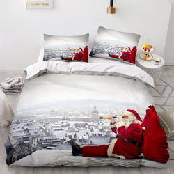 Christmas Script Bedding Sets Full Quilt Covers Without Filler (Online Order Only)
