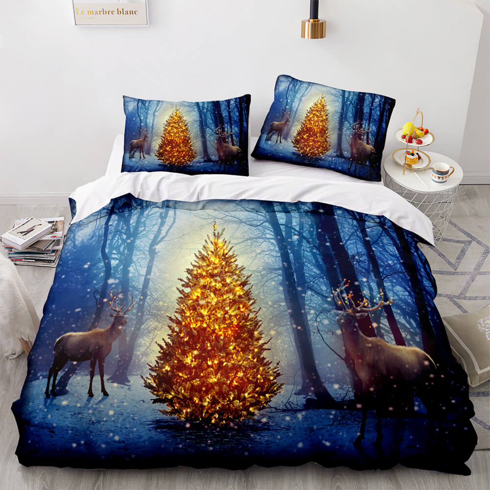 Christmas Script Bedding Sets Full Quilt Covers Without Filler (Online Order Only)