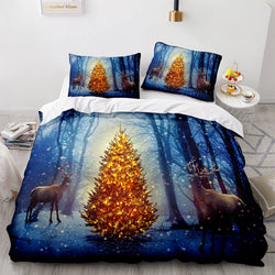 Christmas Script Bedding Sets Full Quilt Covers Without Filler (Online Order Only)