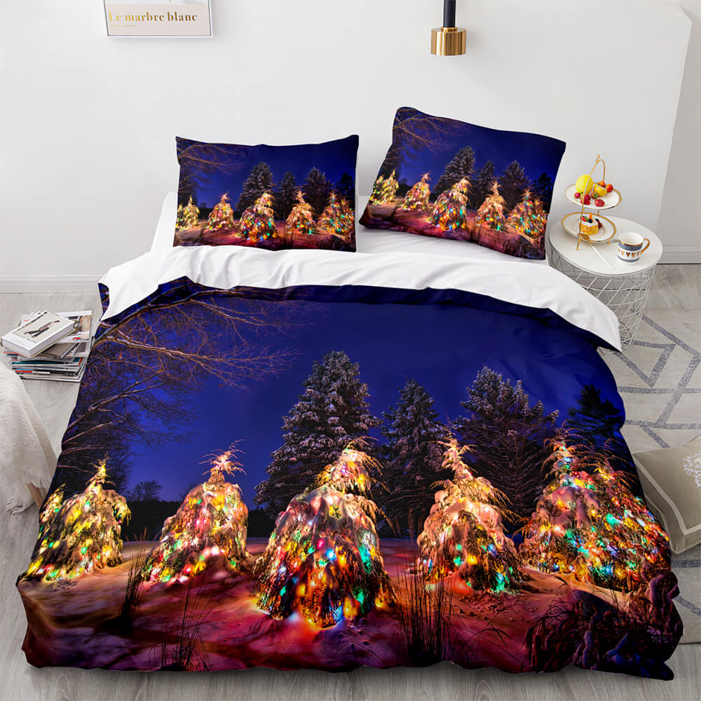 Christmas Script Bedding Sets Full Quilt Covers Without Filler (Online Order Only)