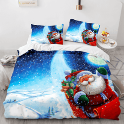 Christmas Script Bedding Sets Full Quilt Covers Without Filler (Online Order Only)