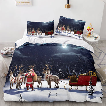 Christmas Script Bedding Sets Full Quilt Covers Without Filler (Online Order Only)