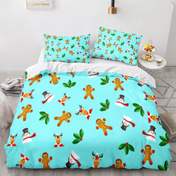 Christmas Script Bedding Sets Full Quilt Covers Without Filler (Online Order Only)