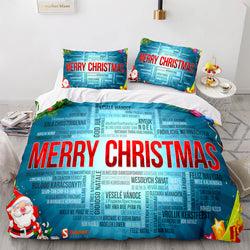 Christmas Script Bedding Sets Full Quilt Covers Without Filler (Online Order Only)