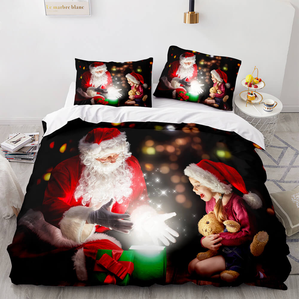 Christmas Script Bedding Sets Full Quilt Covers Without Filler (Online Order Only)