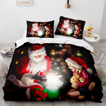 Christmas Script Bedding Sets Full Quilt Covers Without Filler (Online Order Only)