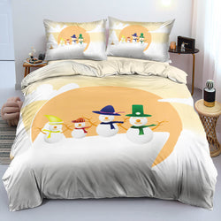 Christmas Snowman Pattern Bedding Sets Quilt Cover Without Filler (Online Order Only)
