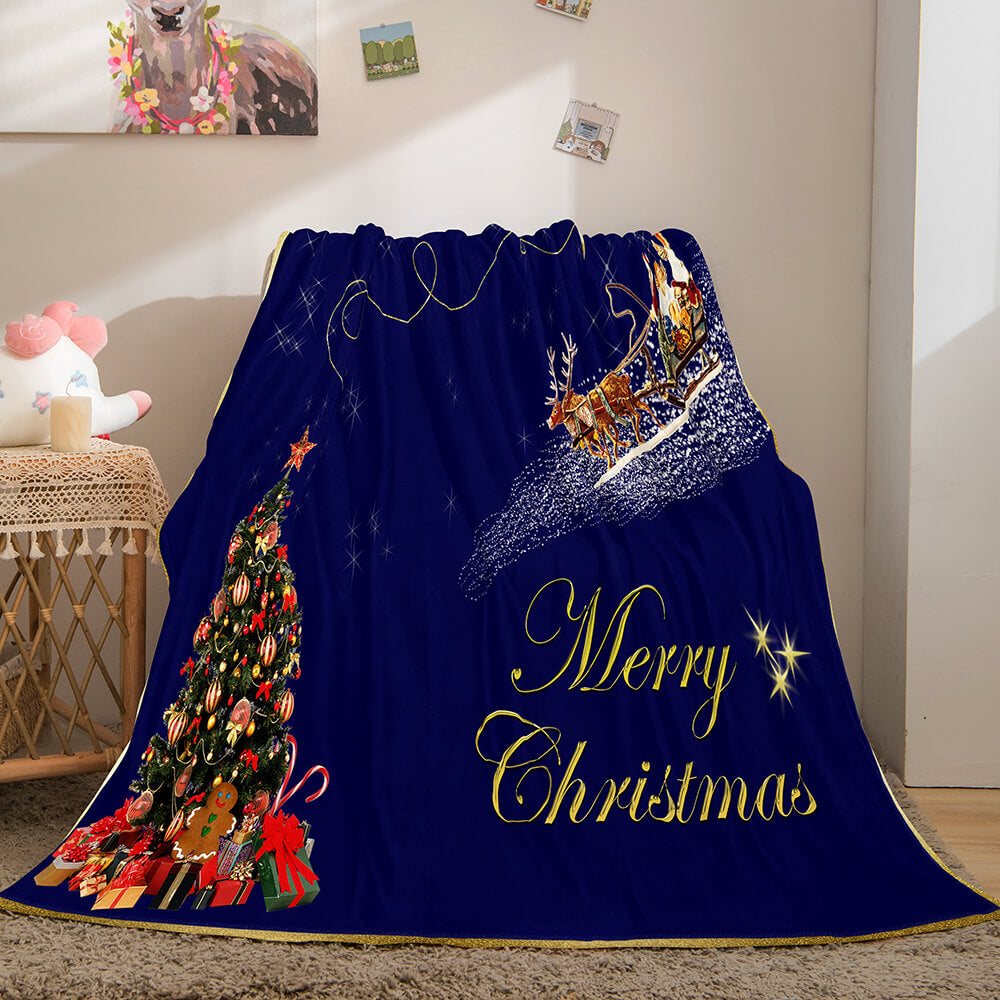 Christmas Theme Flannel Fleece Throw Cosplay Blanket (Online Order Only)